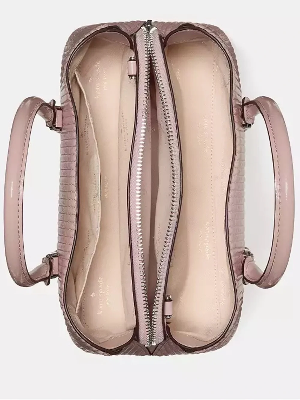 Kate Spade Thompson Street Shiny Quilted Small Satchel Bag, Rose Smoke Pink NWT
